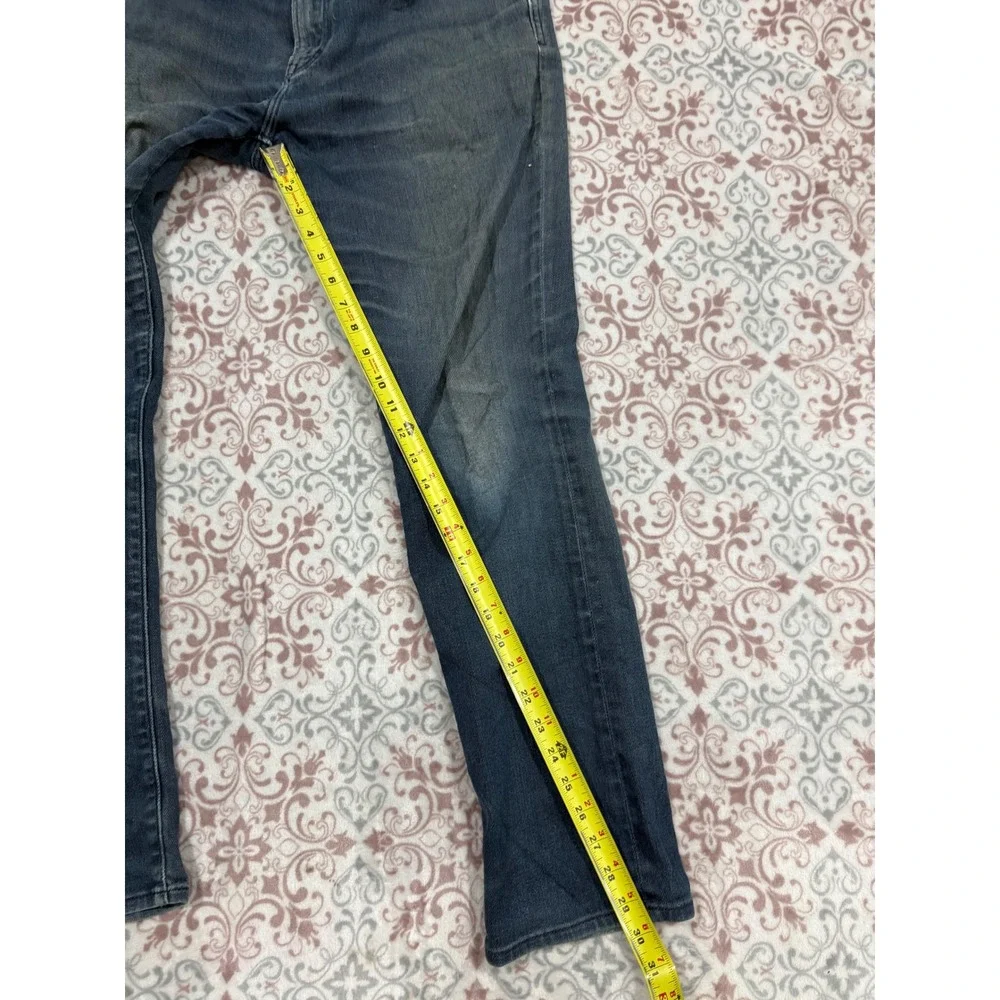 Banana Republic Traveler Slim Fit Jeans Mens 33x32 Dark Wash Distressed Denim